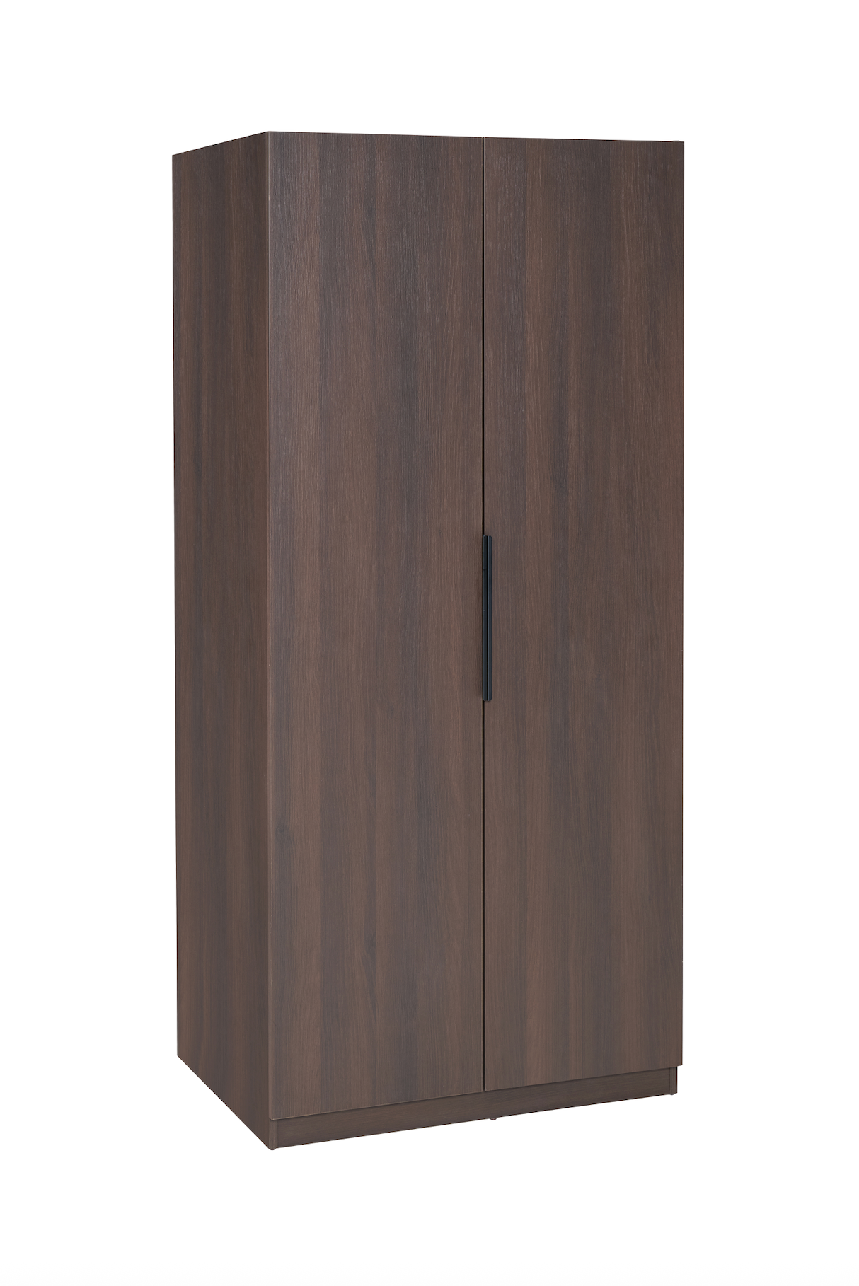 Luna Espresso Brown Wood Double Wardrobe